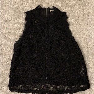 Zara Tracaluc Black Lace Tank